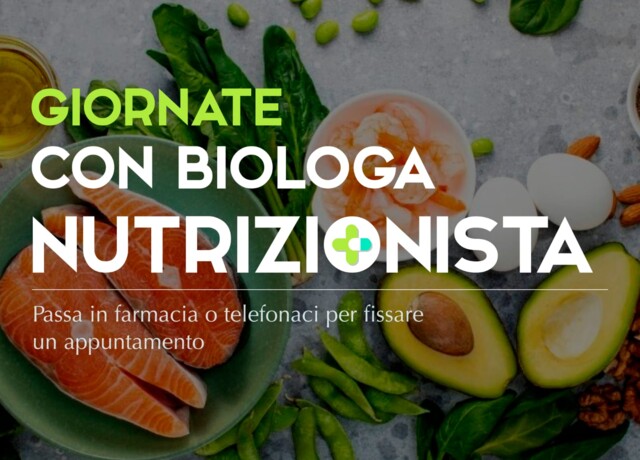16/10 - Giornata con NUTRIZIONISTA
